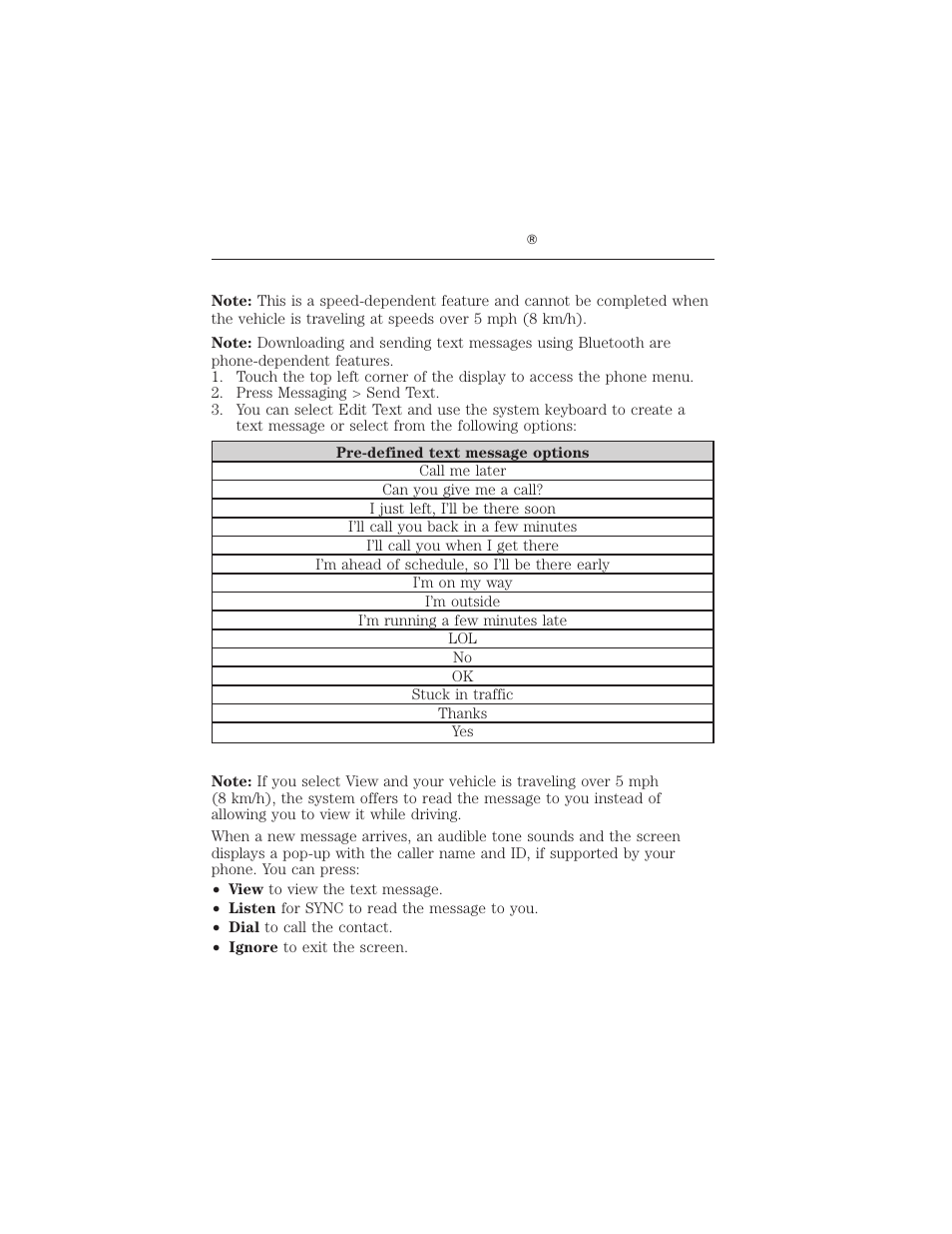 Composing a text message, Receiving a text message, Myford touch ா 87 | FORD 2012 Focus Electric User Manual | Page 87 / 380