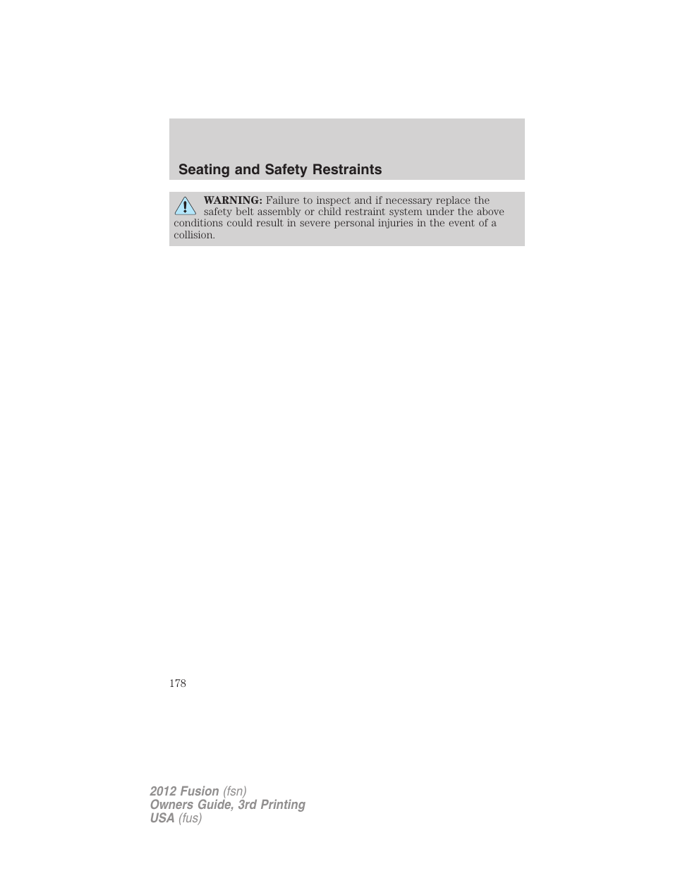 FORD 2012 Fusion v.3 User Manual | Page 178 / 370