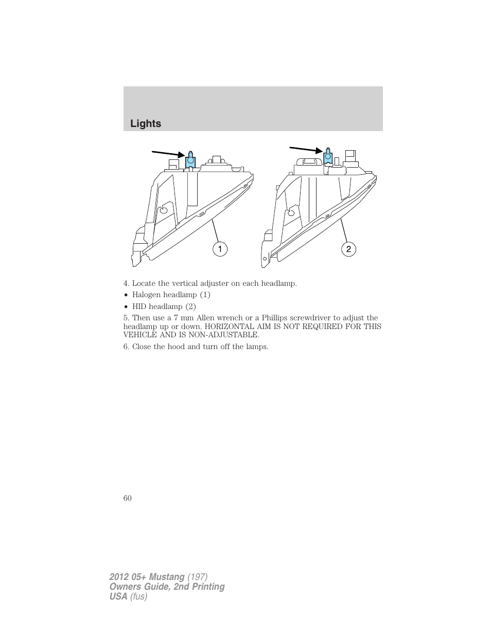 FORD 2012 Shelby GT 500 v.2 User Manual | Page 60 / 343