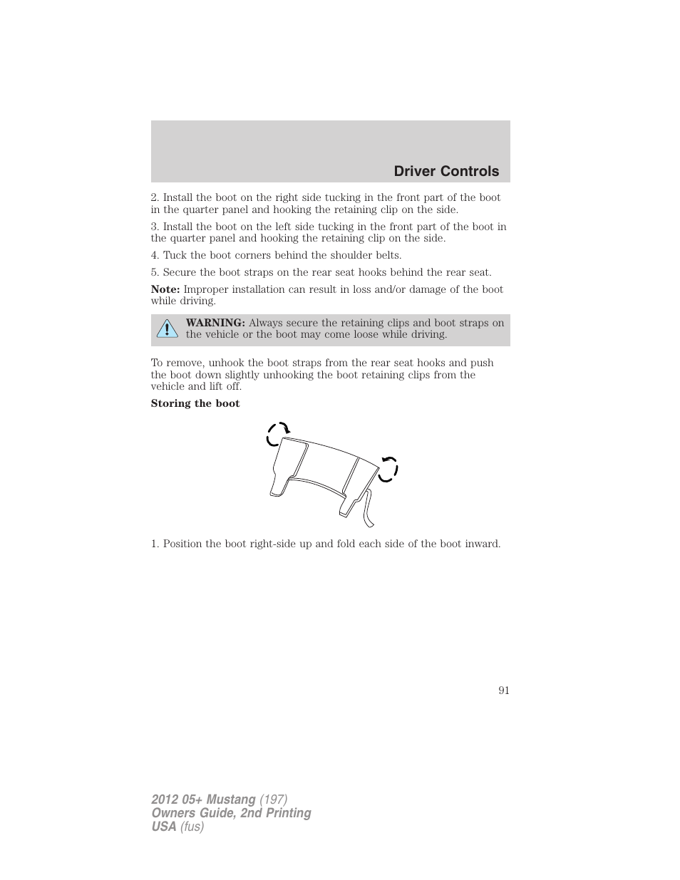 Driver controls | FORD 2012 Shelby GT 500 v.2 User Manual | Page 91 / 343