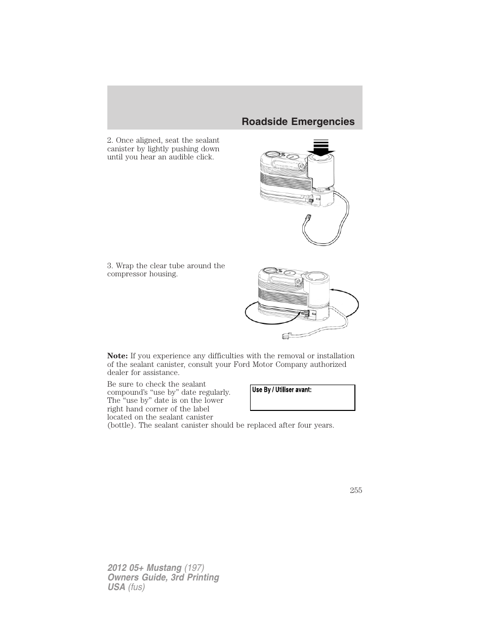 Roadside emergencies | FORD 2012 Shelby GT 500 v.3 User Manual | Page 255 / 350