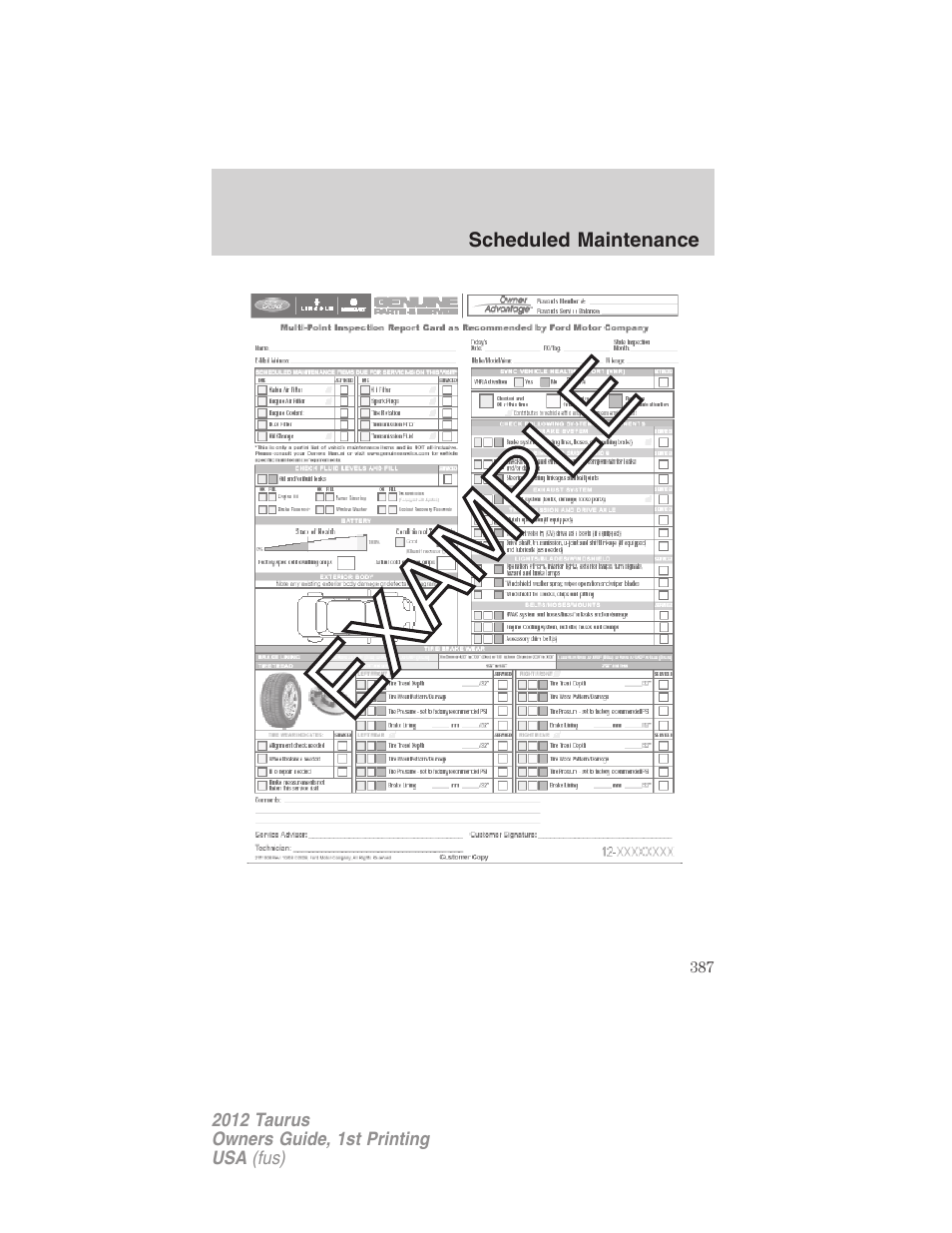 FORD 2012 Taurus v.1 User Manual | Page 387 / 406