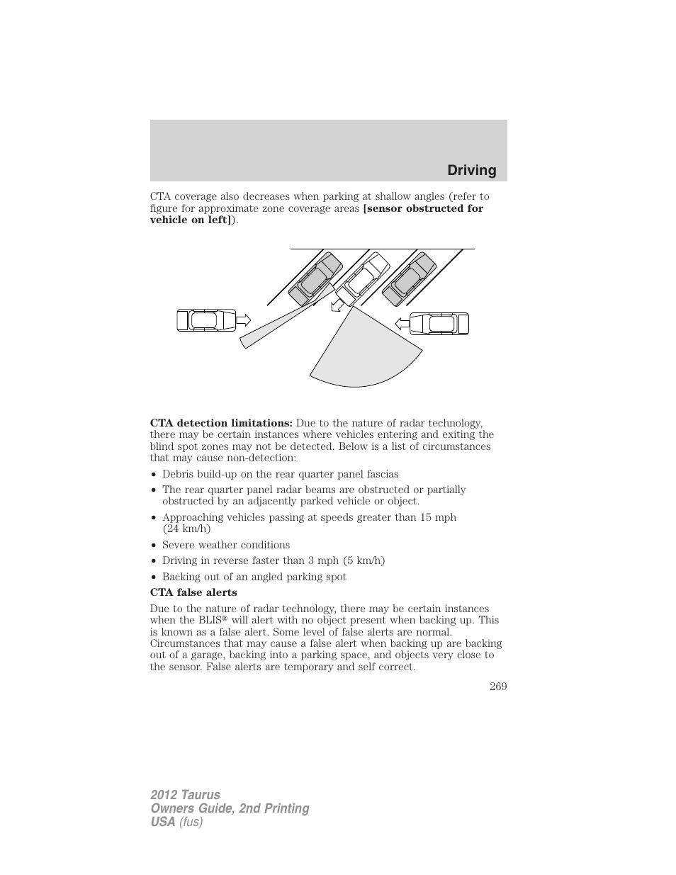 Driving | FORD 2012 Taurus v.2 User Manual | Page 269 / 406