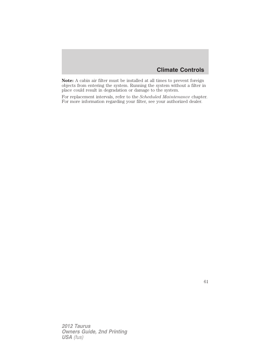 FORD 2012 Taurus v.2 User Manual | Page 61 / 406