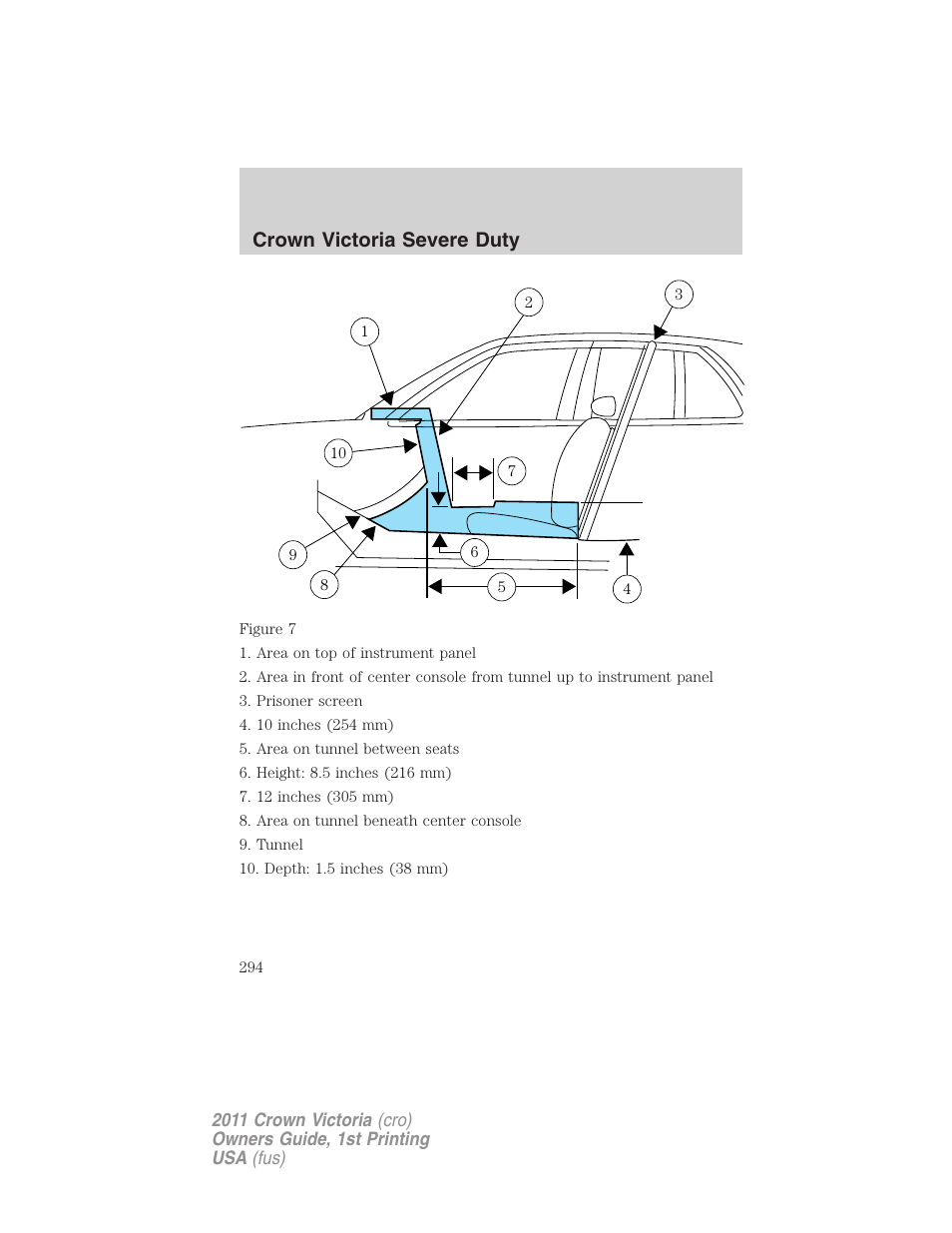 Crown victoria severe duty | FORD 2011 Crown Victoria v.1 User Manual | Page 294 / 331