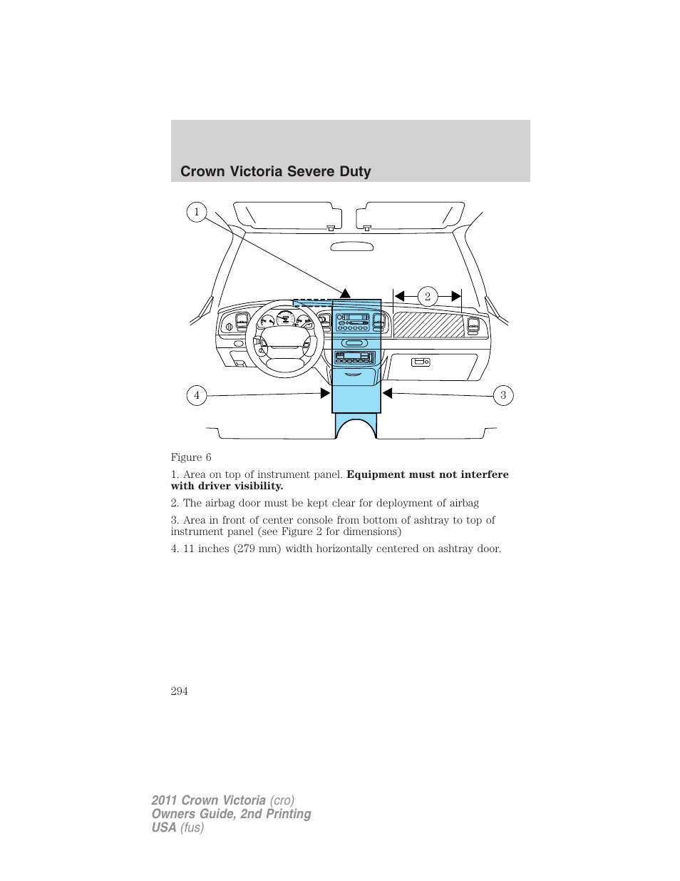 Crown victoria severe duty | FORD 2011 Crown Victoria v.2 User Manual | Page 294 / 331