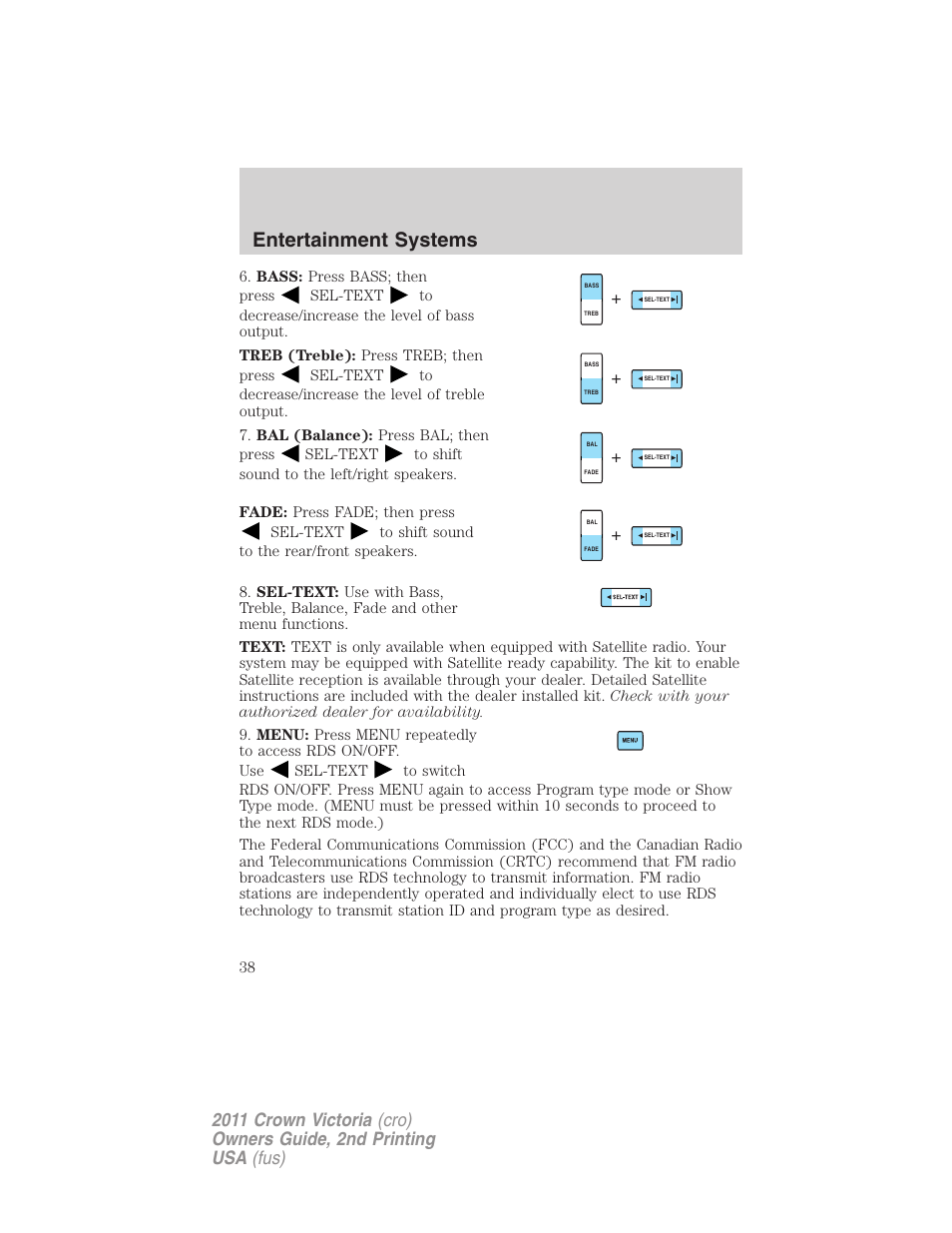 Entertainment systems | FORD 2011 Crown Victoria v.2 User Manual | Page 38 / 331