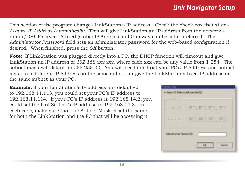 Link navigator setup | Buffalo Technology HS-DGL Series User Manual | Page 14 / 73