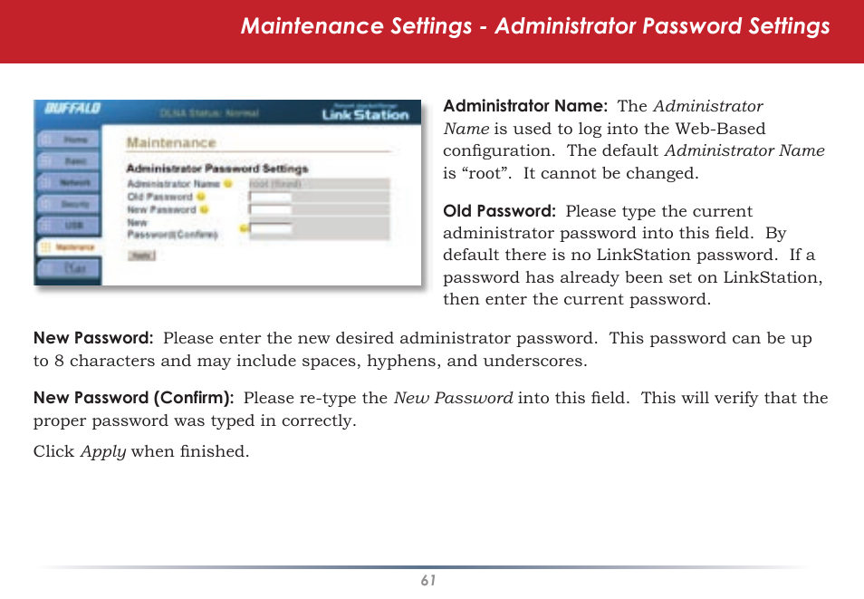 Buffalo Technology HS-DGL Series User Manual | Page 61 / 73