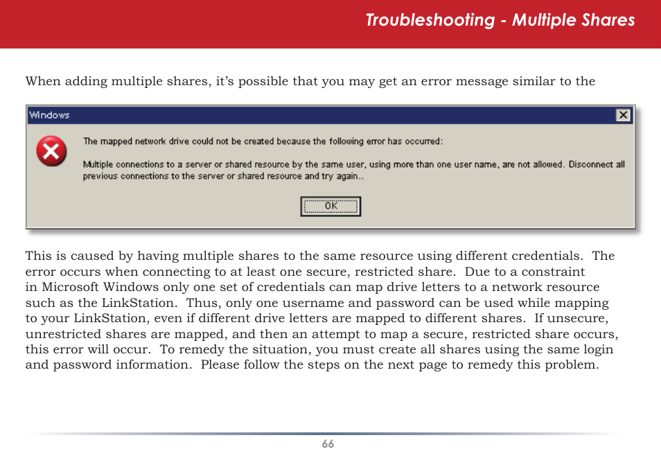 Troubleshooting - multiple shares | Buffalo Technology HS-DGL Series User Manual | Page 66 / 73