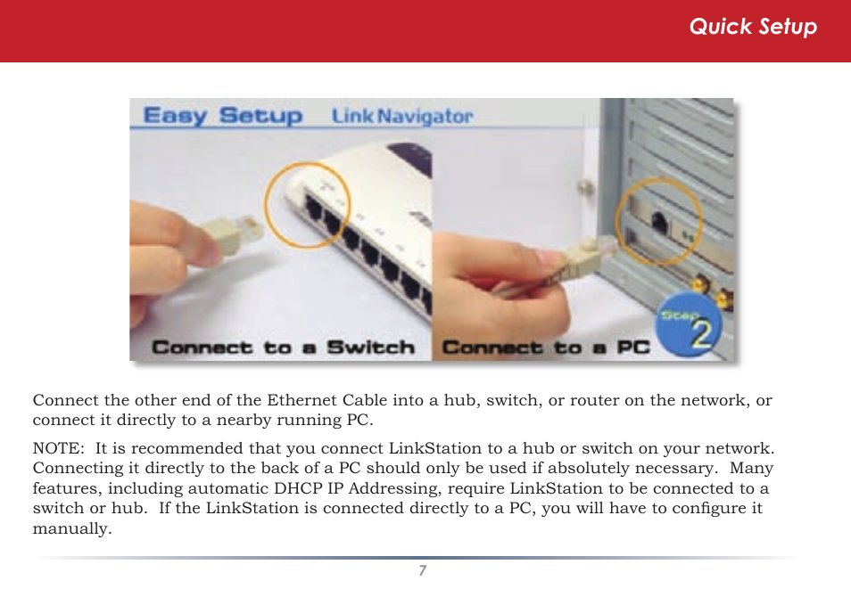 Quick setup | Buffalo Technology HS-DGL Series User Manual | Page 7 / 73