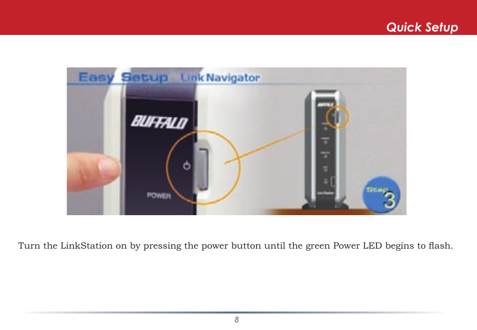 Quick setup | Buffalo Technology HS-DGL Series User Manual | Page 8 / 73