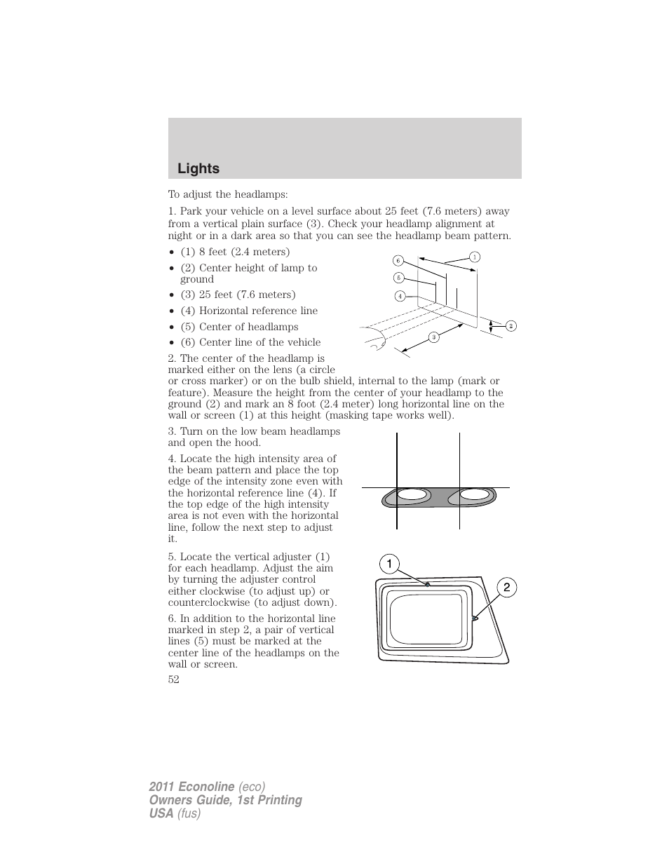 Lights | FORD 2011 E-450 v.1 User Manual | Page 52 / 337