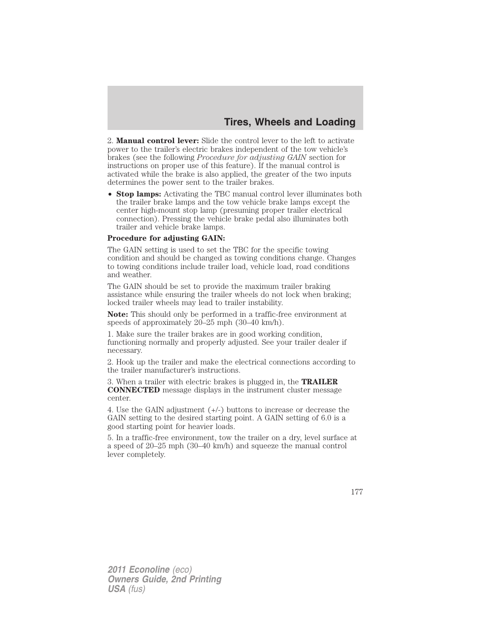 Tires, wheels and loading | FORD 2011 E-450 v.2 User Manual | Page 177 / 334