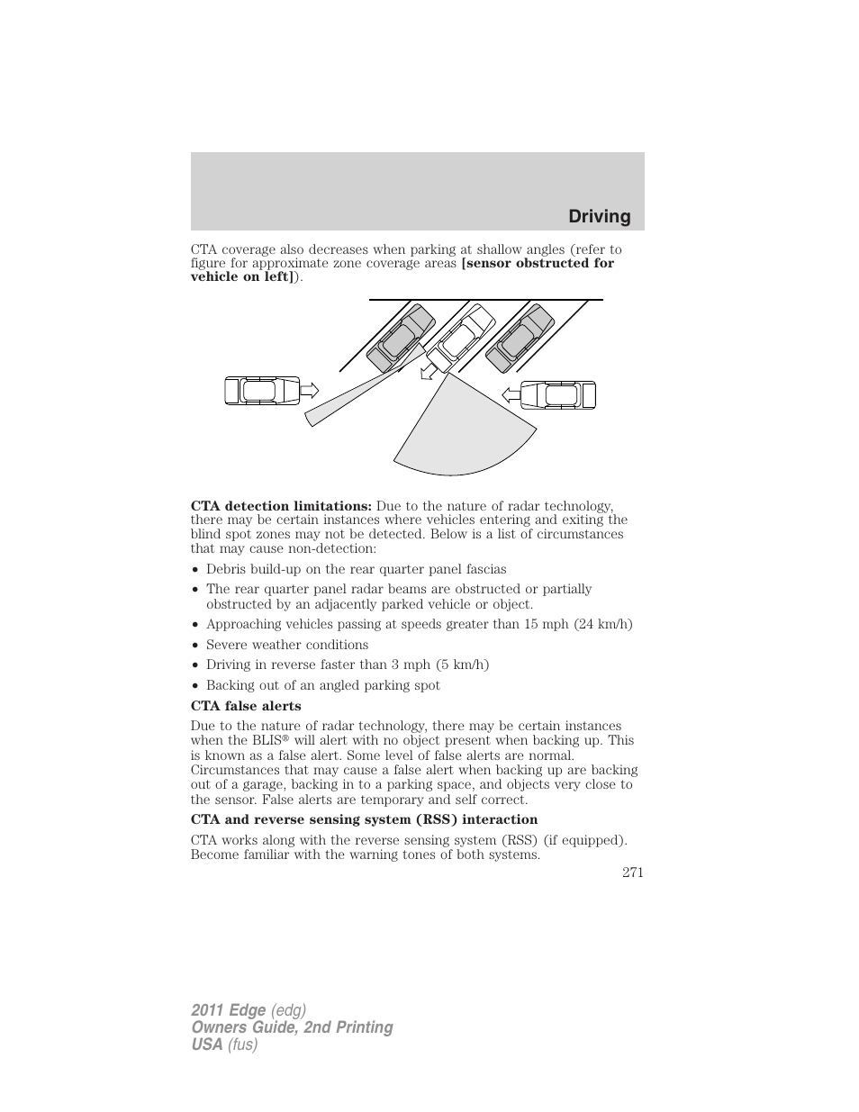 Driving | FORD 2011 Edge v.2 User Manual | Page 271 / 394