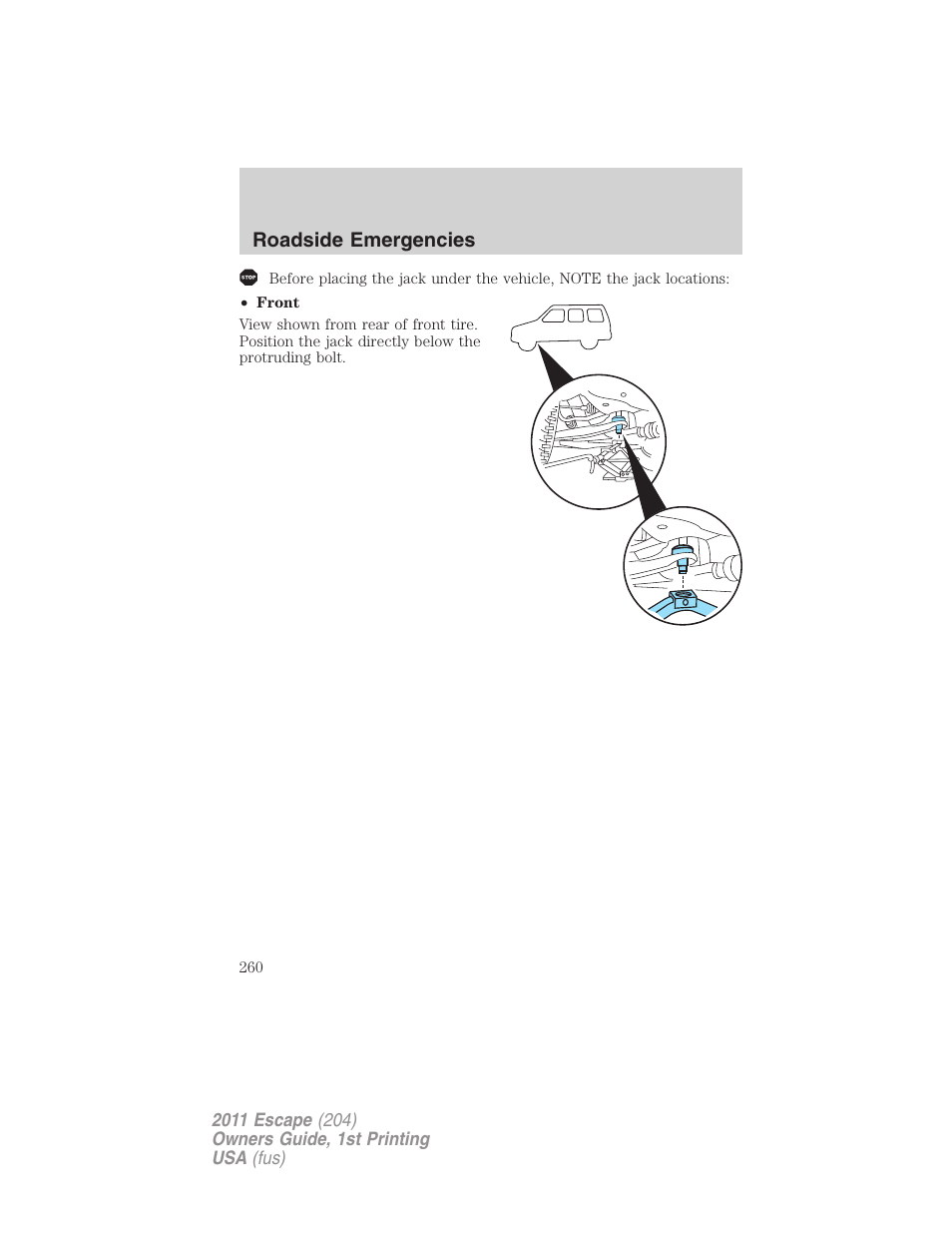 FORD 2011 Escape v.1 User Manual | Page 260 / 367