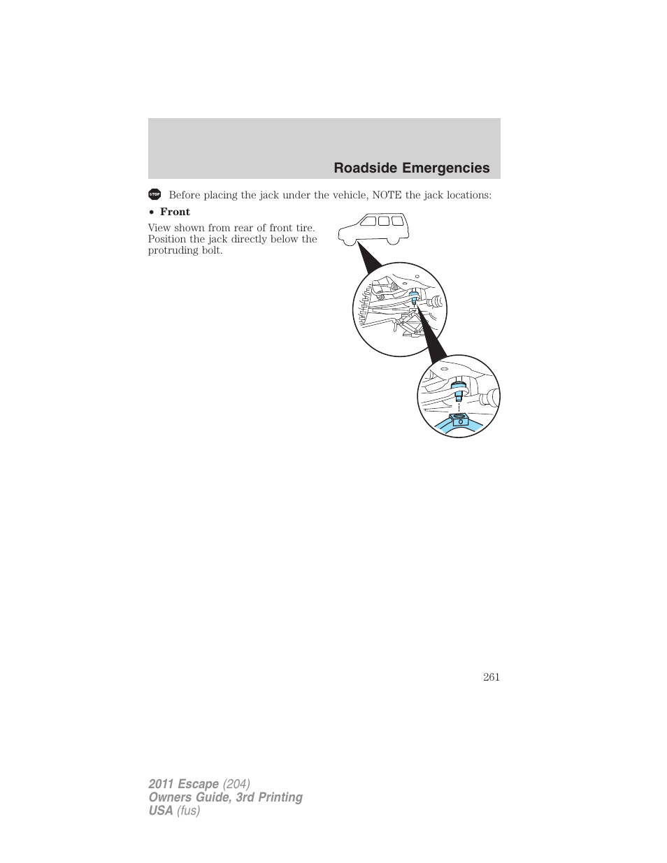FORD 2011 Escape v.3 User Manual | Page 261 / 367