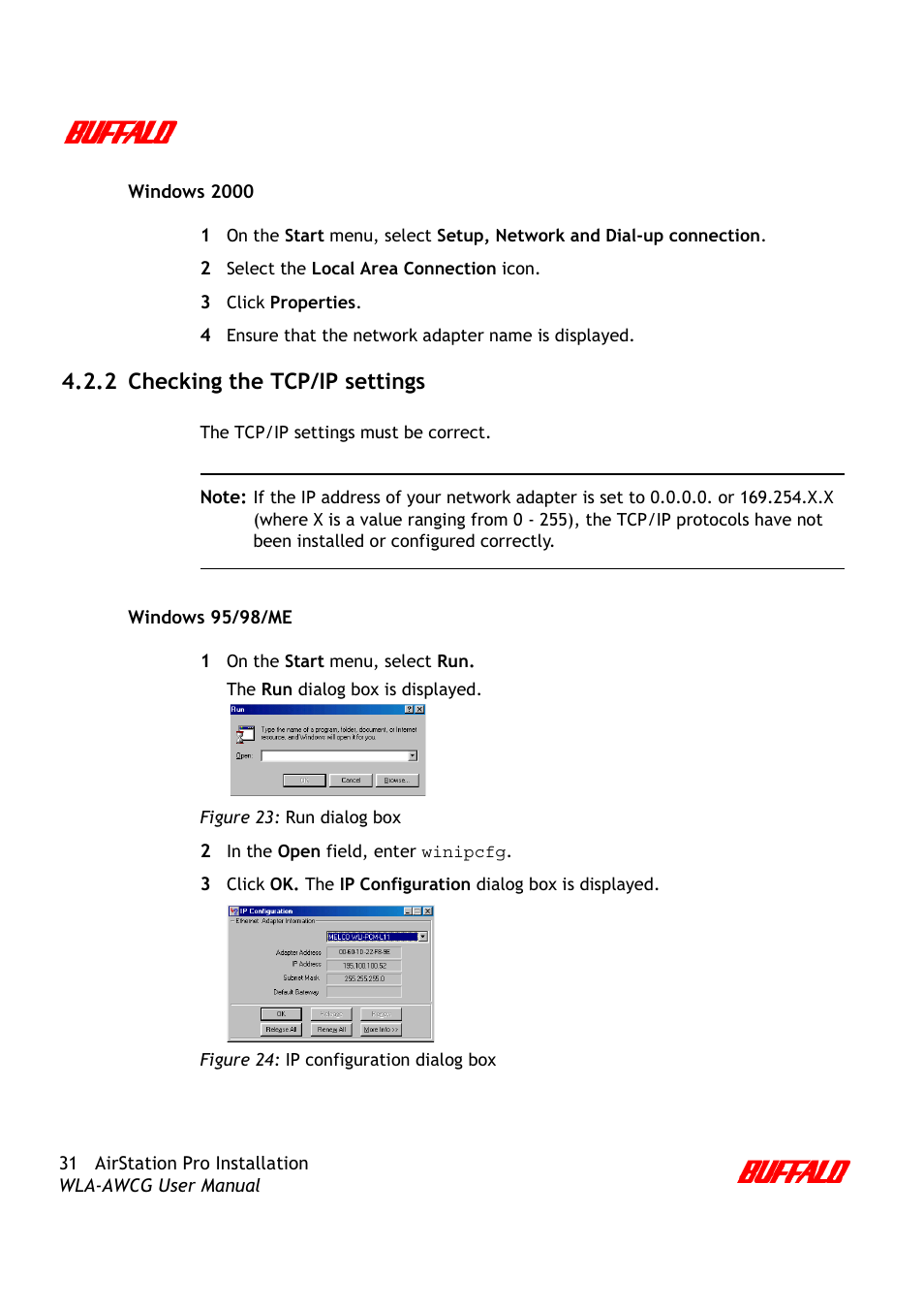 Buffalo Technology AirStation Pro WLA-AWCG User Manual | Page 34 / 96