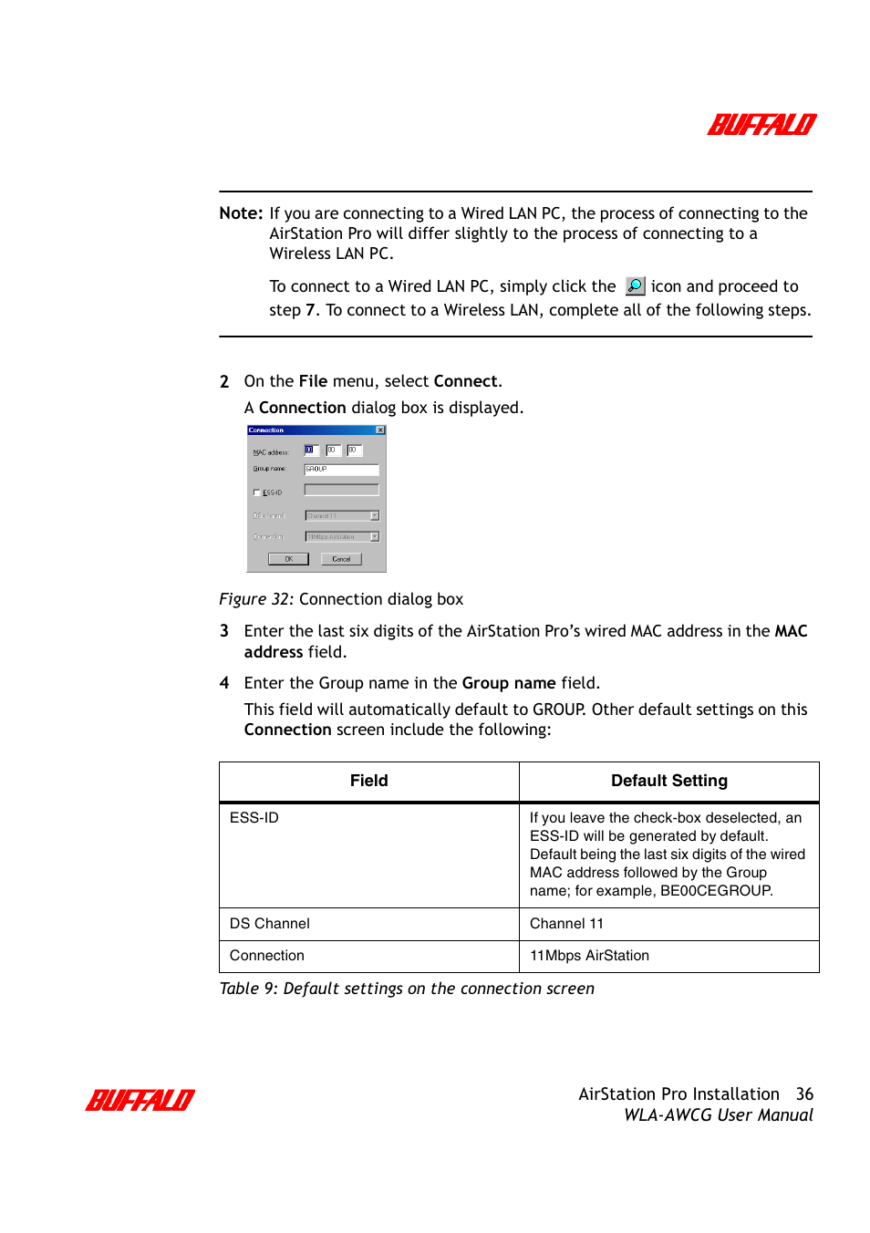 Buffalo Technology AirStation Pro WLA-AWCG User Manual | Page 39 / 96