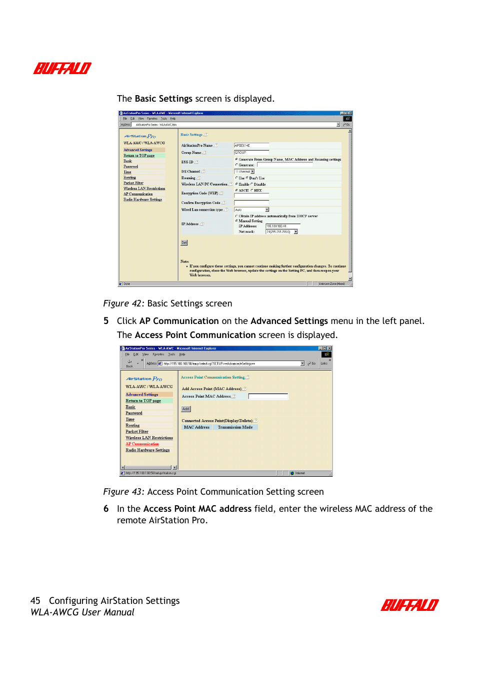 Buffalo Technology AirStation Pro WLA-AWCG User Manual | Page 48 / 96