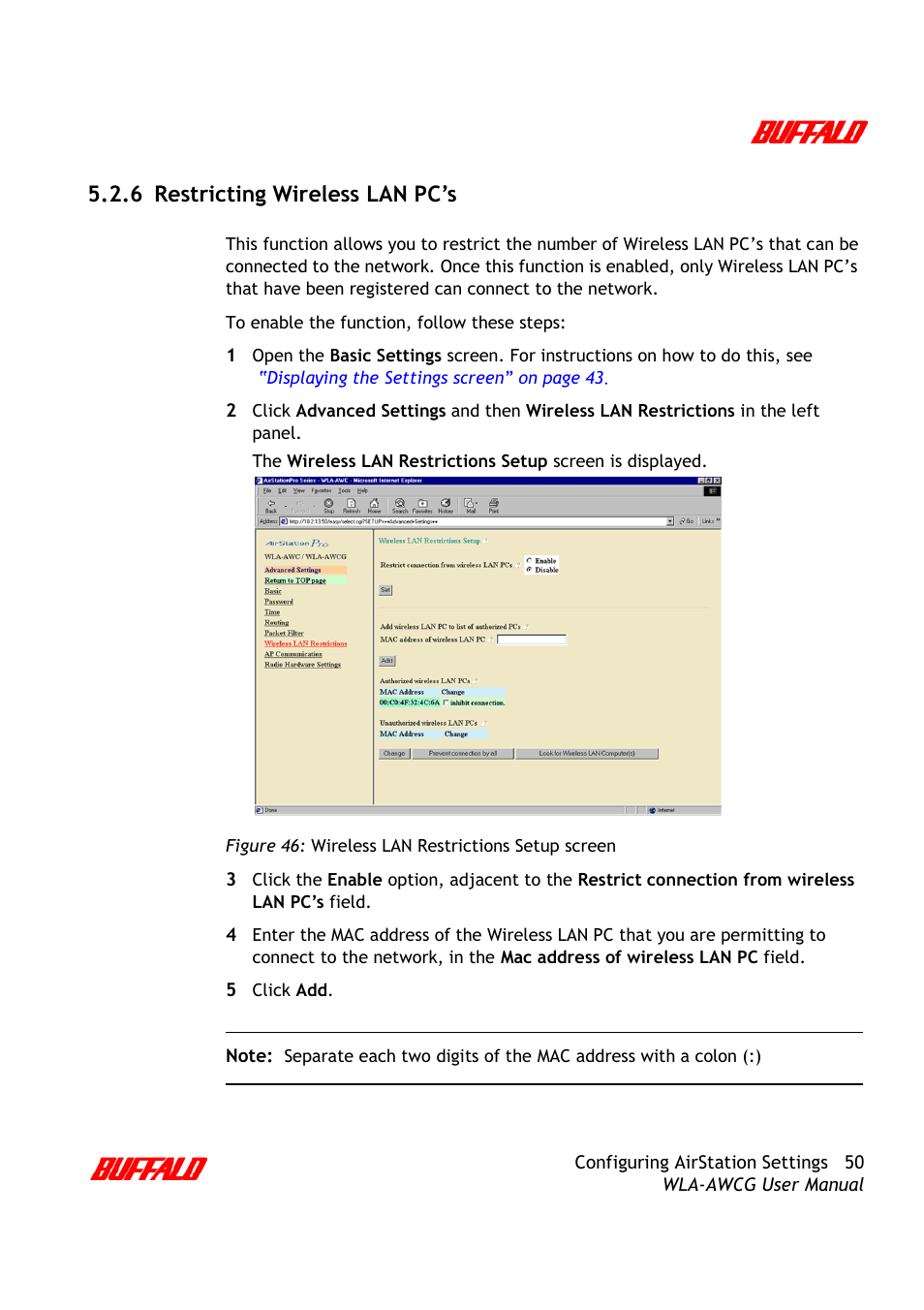 Buffalo Technology AirStation Pro WLA-AWCG User Manual | Page 53 / 96