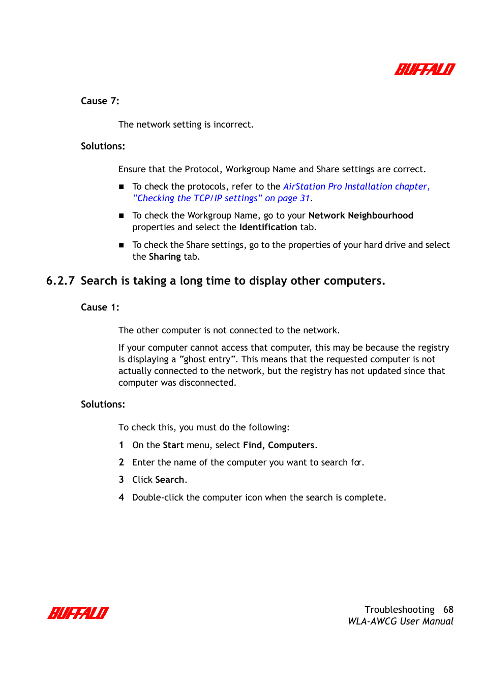 Buffalo Technology AirStation Pro WLA-AWCG User Manual | Page 71 / 96