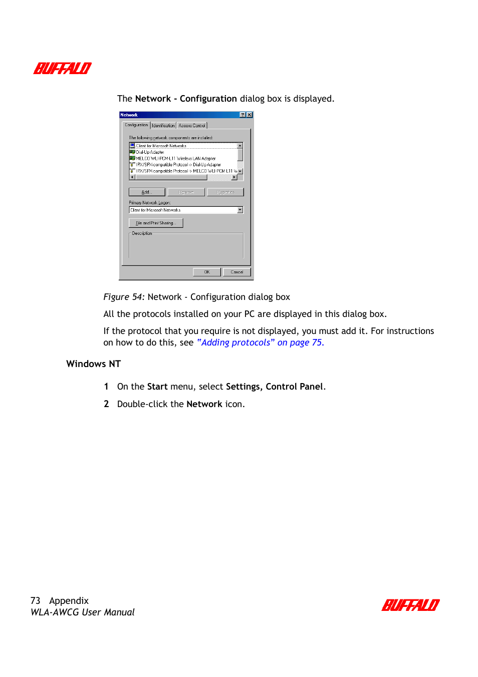 Buffalo Technology AirStation Pro WLA-AWCG User Manual | Page 76 / 96