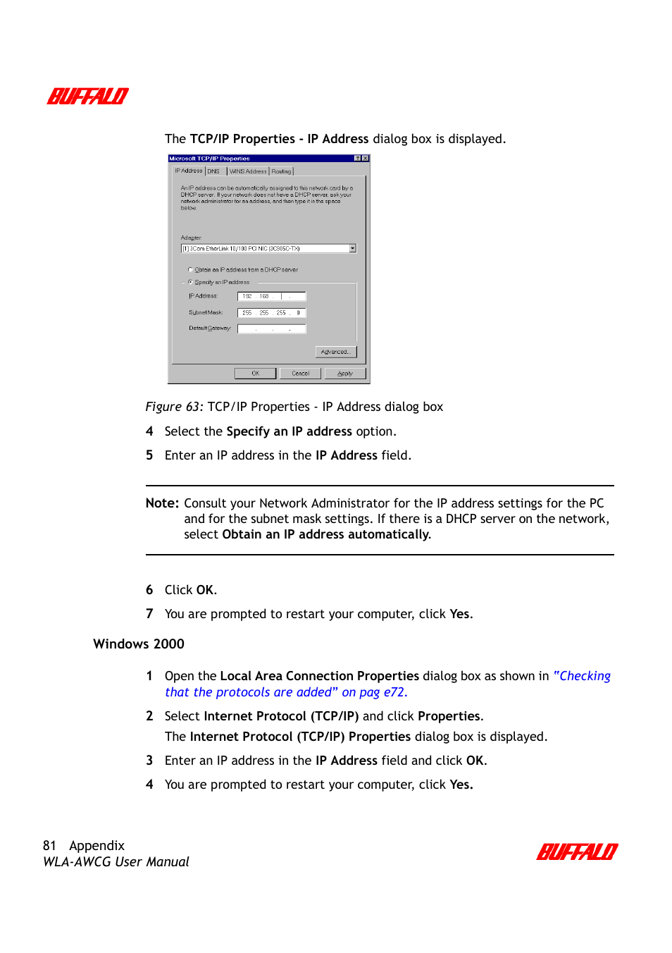 Buffalo Technology AirStation Pro WLA-AWCG User Manual | Page 84 / 96