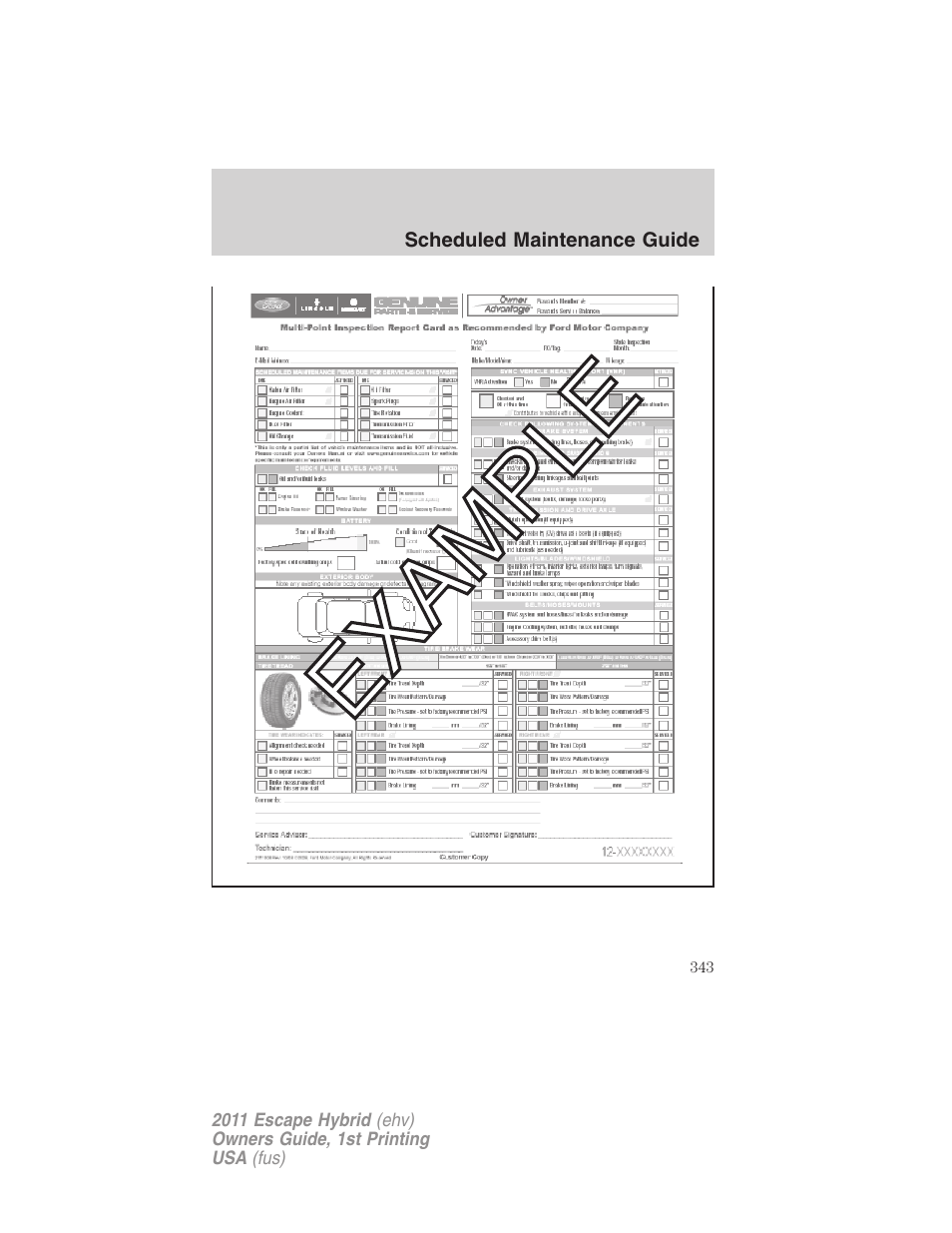 FORD 2011 Escape Hybrid v.1 User Manual | Page 343 / 363