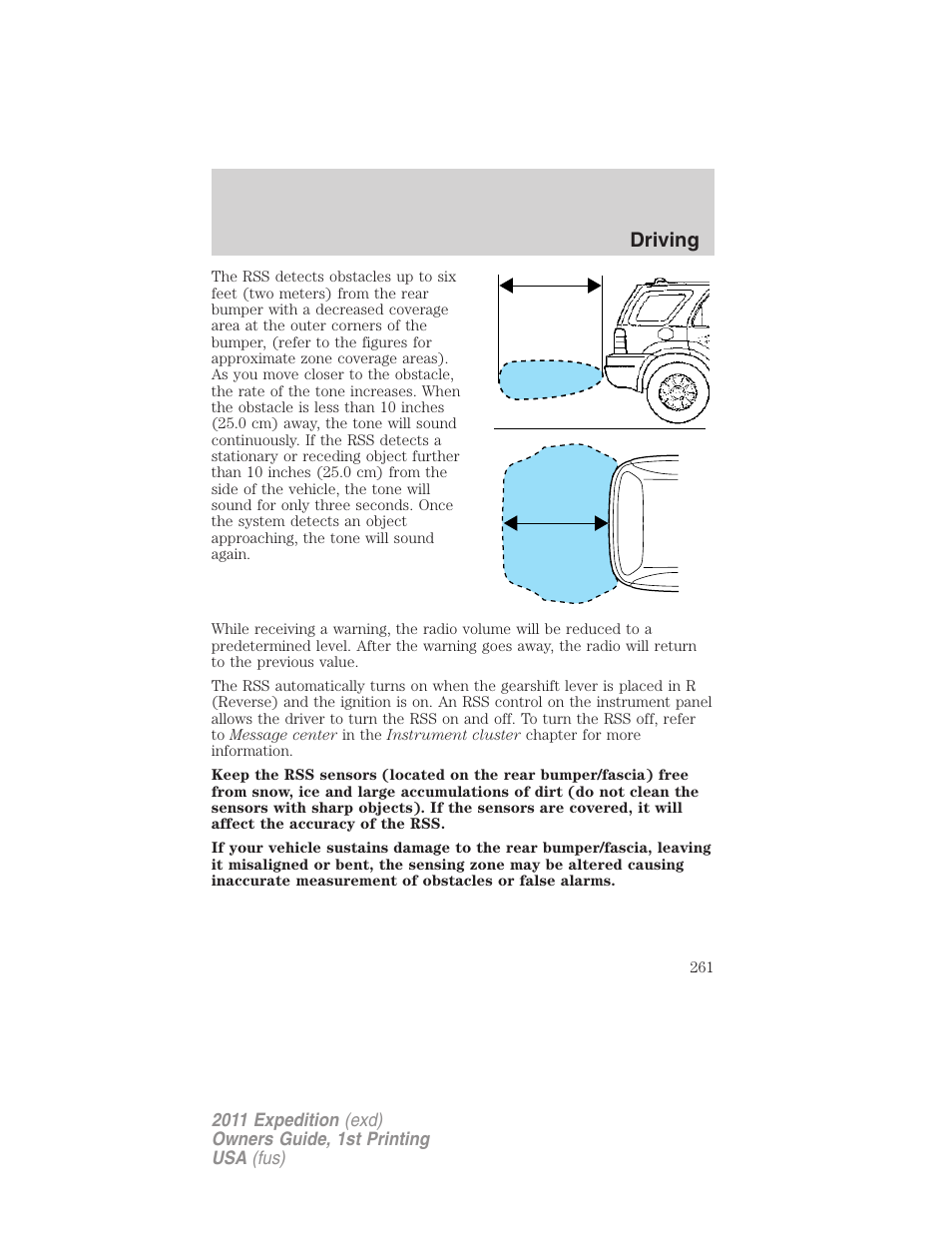 Driving | FORD 2011 Expedition User Manual | Page 261 / 395