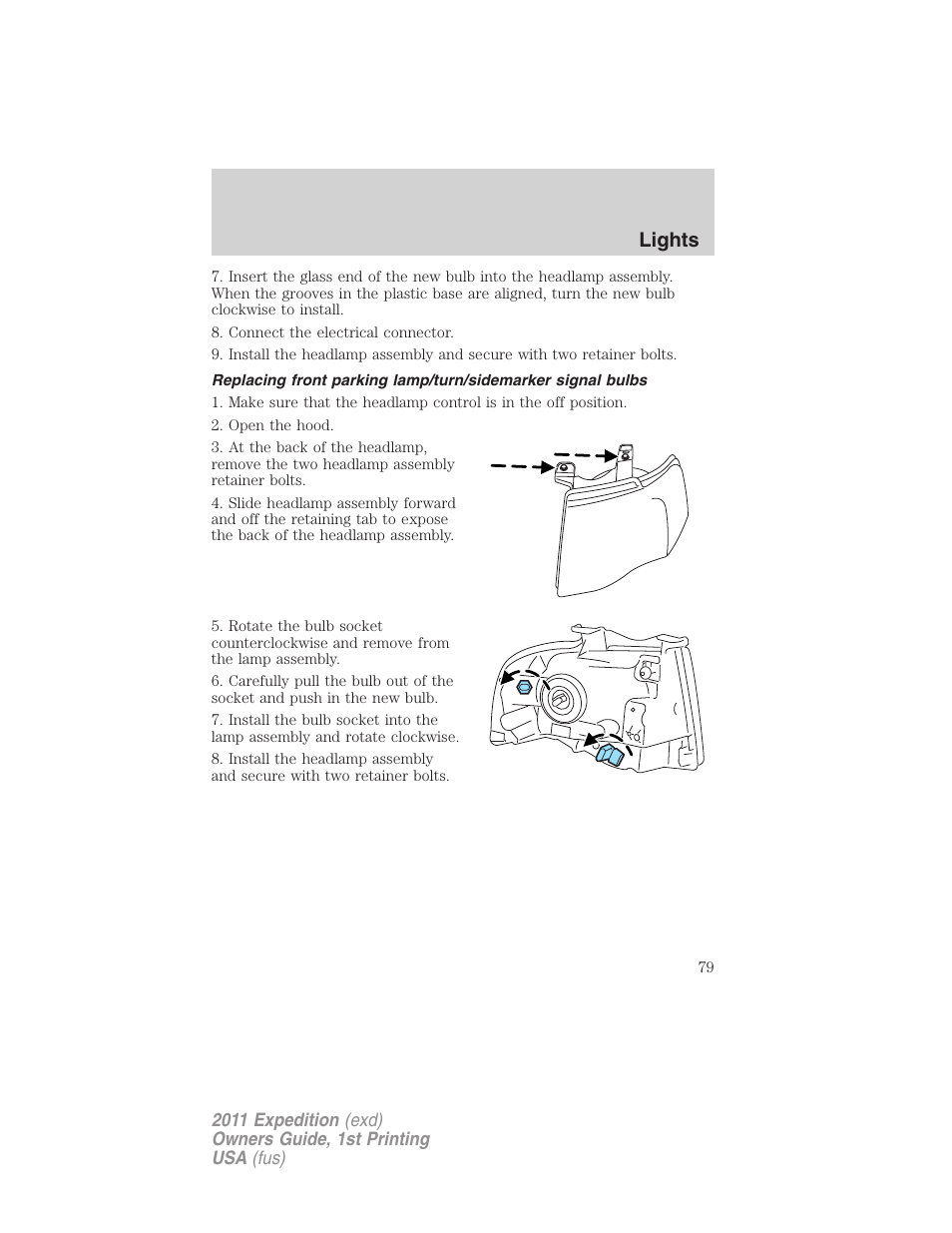 Lights | FORD 2011 Expedition User Manual | Page 79 / 395