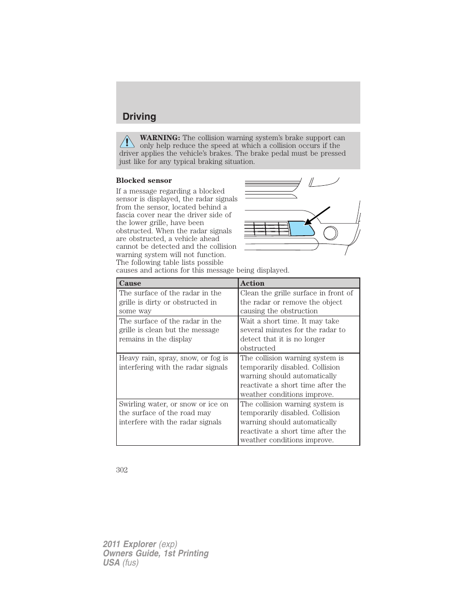 Driving | FORD 2011 Explorer v.1 User Manual | Page 303 / 449