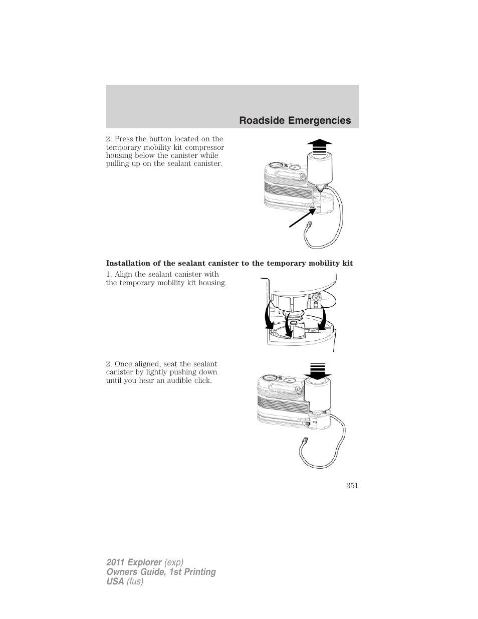 Roadside emergencies | FORD 2011 Explorer v.1 User Manual | Page 352 / 449