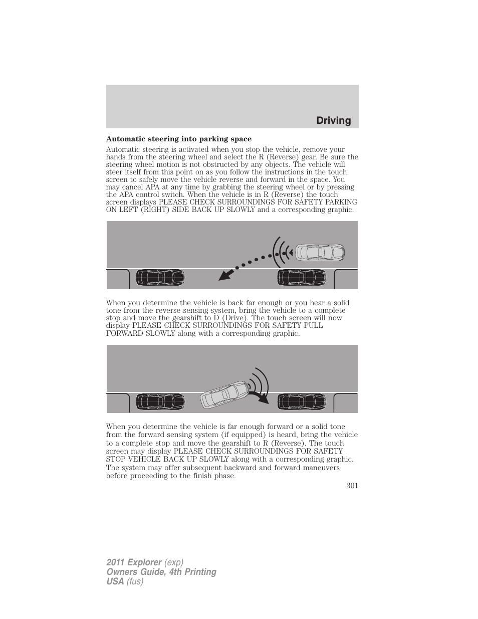 Driving | FORD 2011 Explorer v.3 User Manual | Page 301 / 442