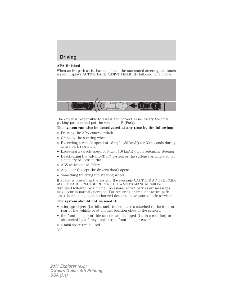 Driving | FORD 2011 Explorer v.3 User Manual | Page 302 / 442