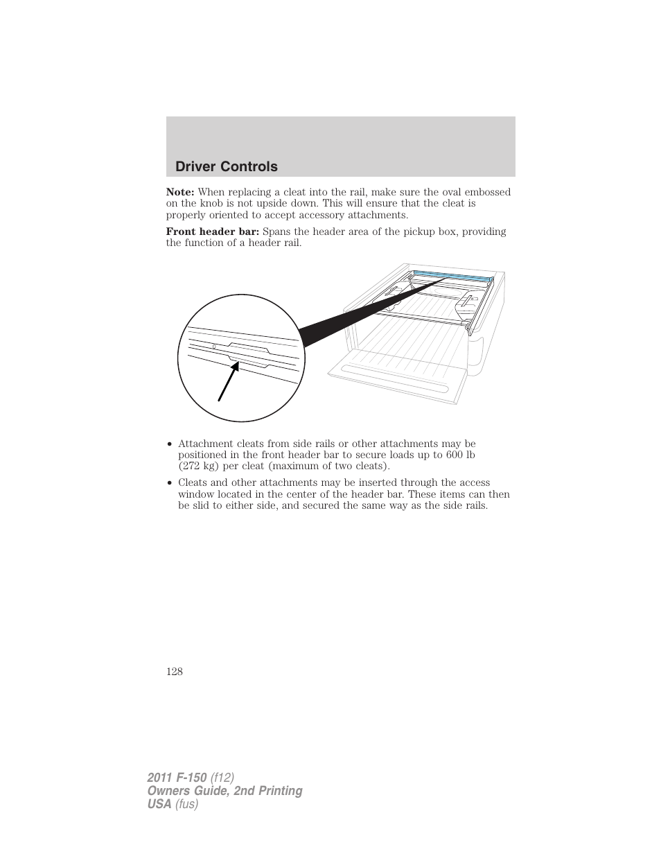 Driver controls | FORD 2011 F-150 v.2 User Manual | Page 128 / 460