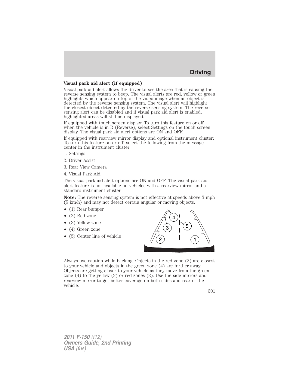 Driving | FORD 2011 F-150 v.2 User Manual | Page 301 / 460