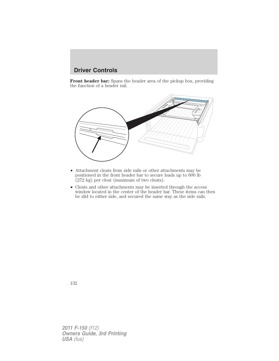 Driver controls | FORD 2011 F-150 v.3 User Manual | Page 132 / 464
