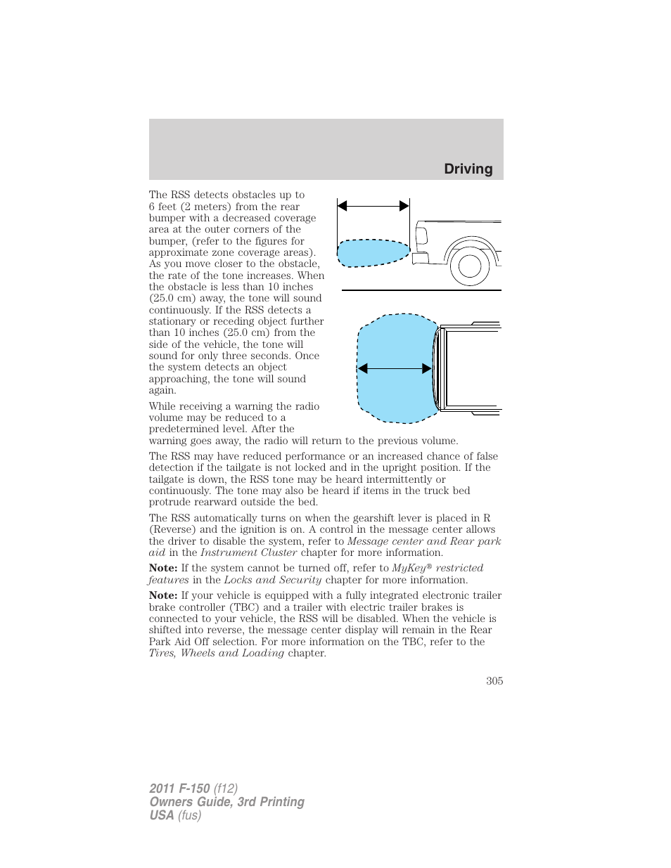 Driving | FORD 2011 F-150 v.3 User Manual | Page 305 / 464