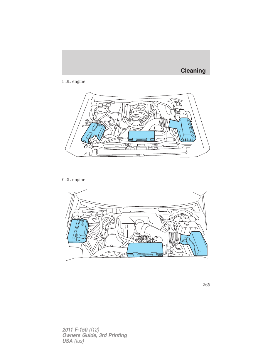 Plastic (non-painted) exterior parts | FORD 2011 F-150 v.3 User Manual | Page 365 / 464