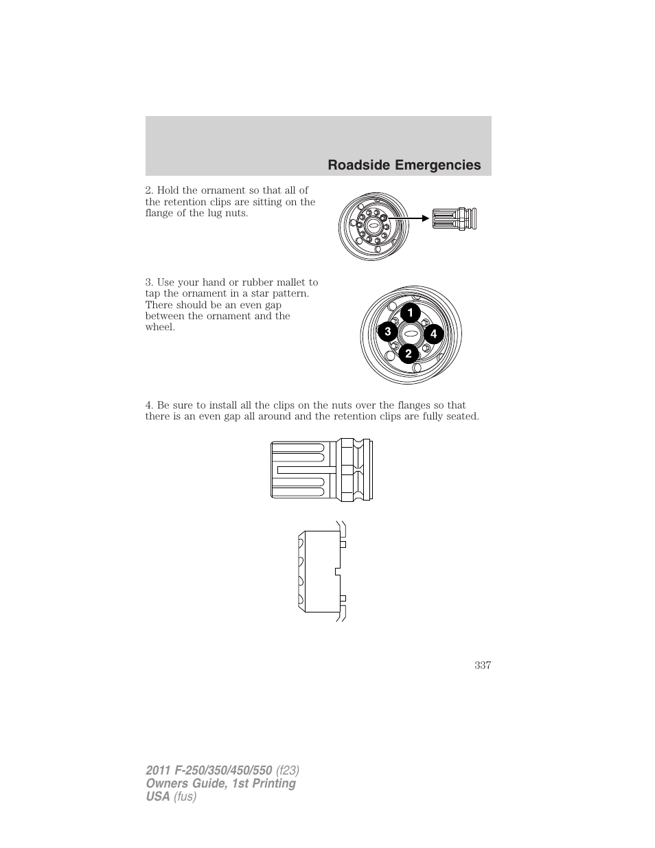 Roadside emergencies | FORD 2011 F-550 v.1 User Manual | Page 337 / 441