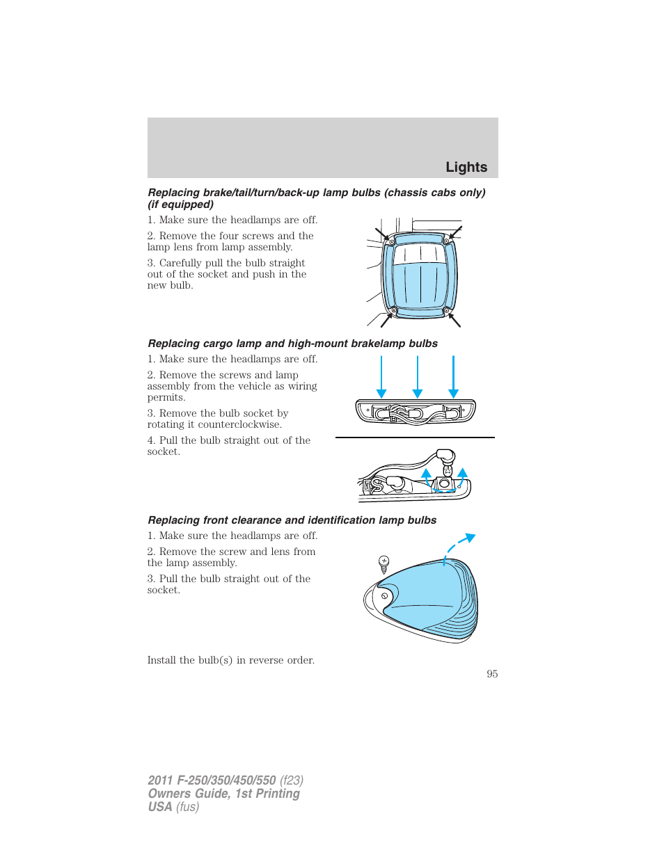 Lights | FORD 2011 F-550 v.1 User Manual | Page 95 / 441