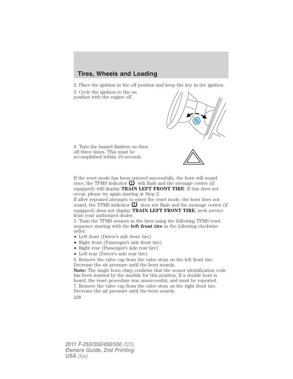 Tires, wheels and loading | FORD 2011 F-550 v.2 User Manual | Page 238 / 448