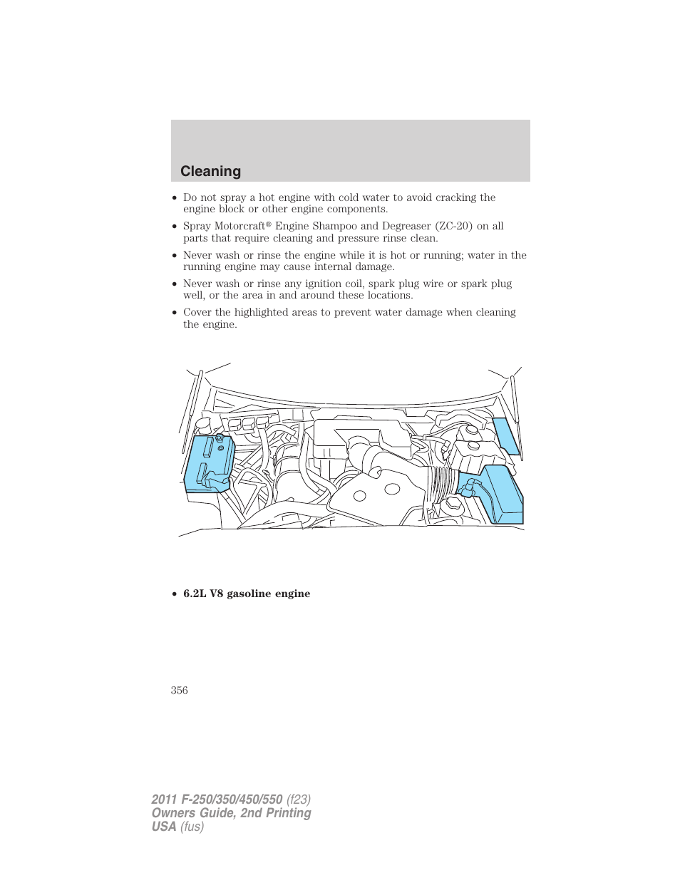 Cleaning | FORD 2011 F-550 v.2 User Manual | Page 356 / 448