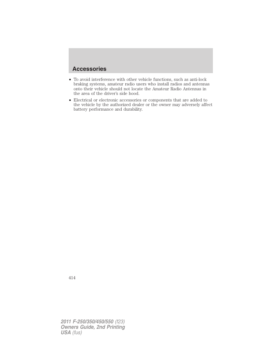 Accessories | FORD 2011 F-550 v.2 User Manual | Page 414 / 448