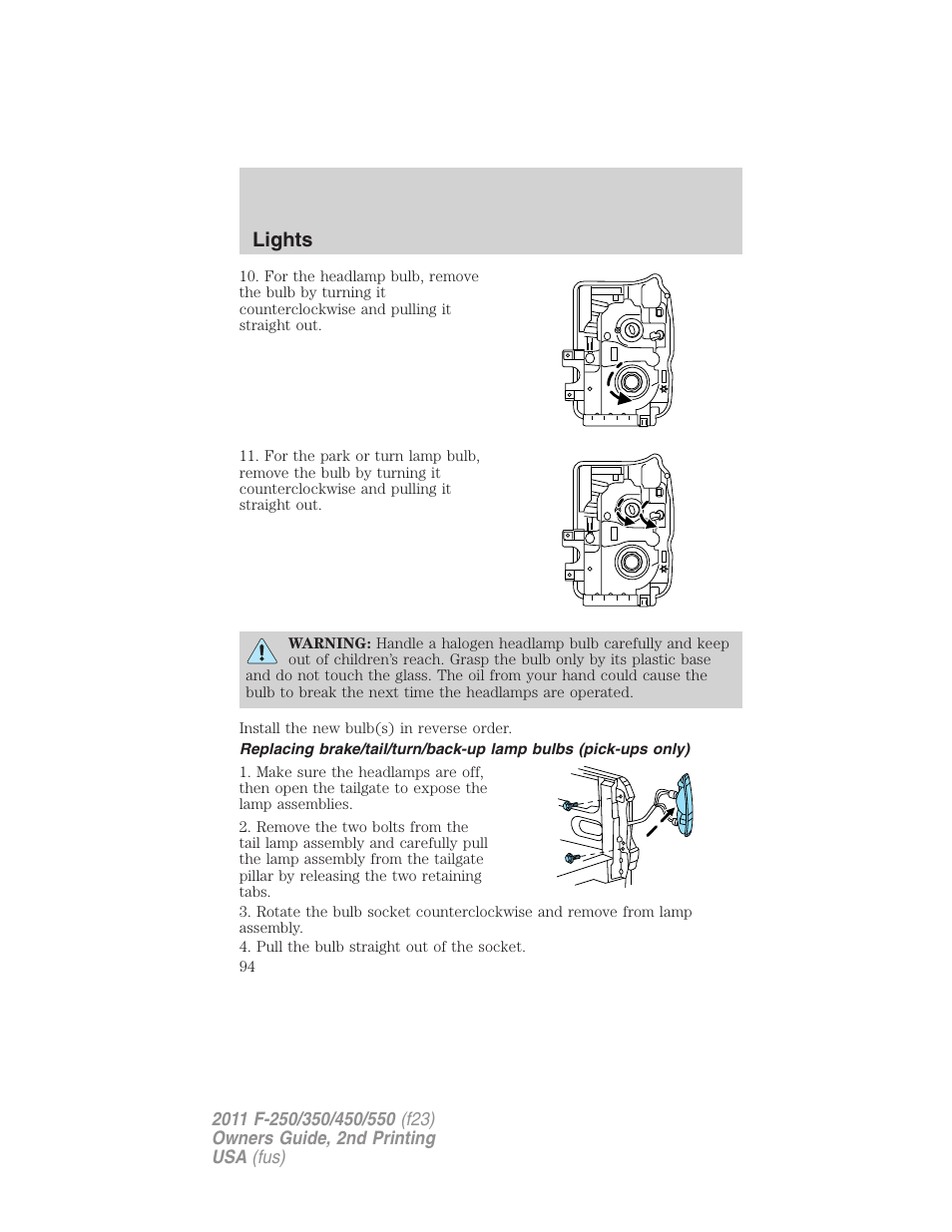 Lights | FORD 2011 F-550 v.2 User Manual | Page 94 / 448