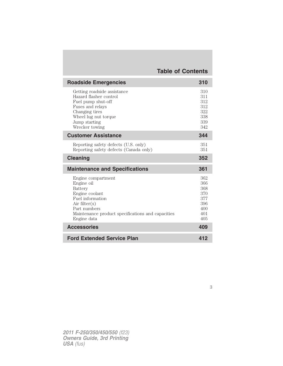 FORD 2011 F-550 v.3 User Manual | Page 3 / 442