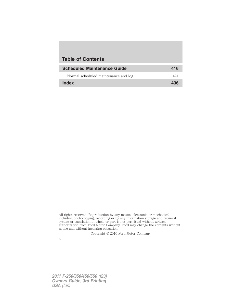 FORD 2011 F-550 v.3 User Manual | Page 4 / 442