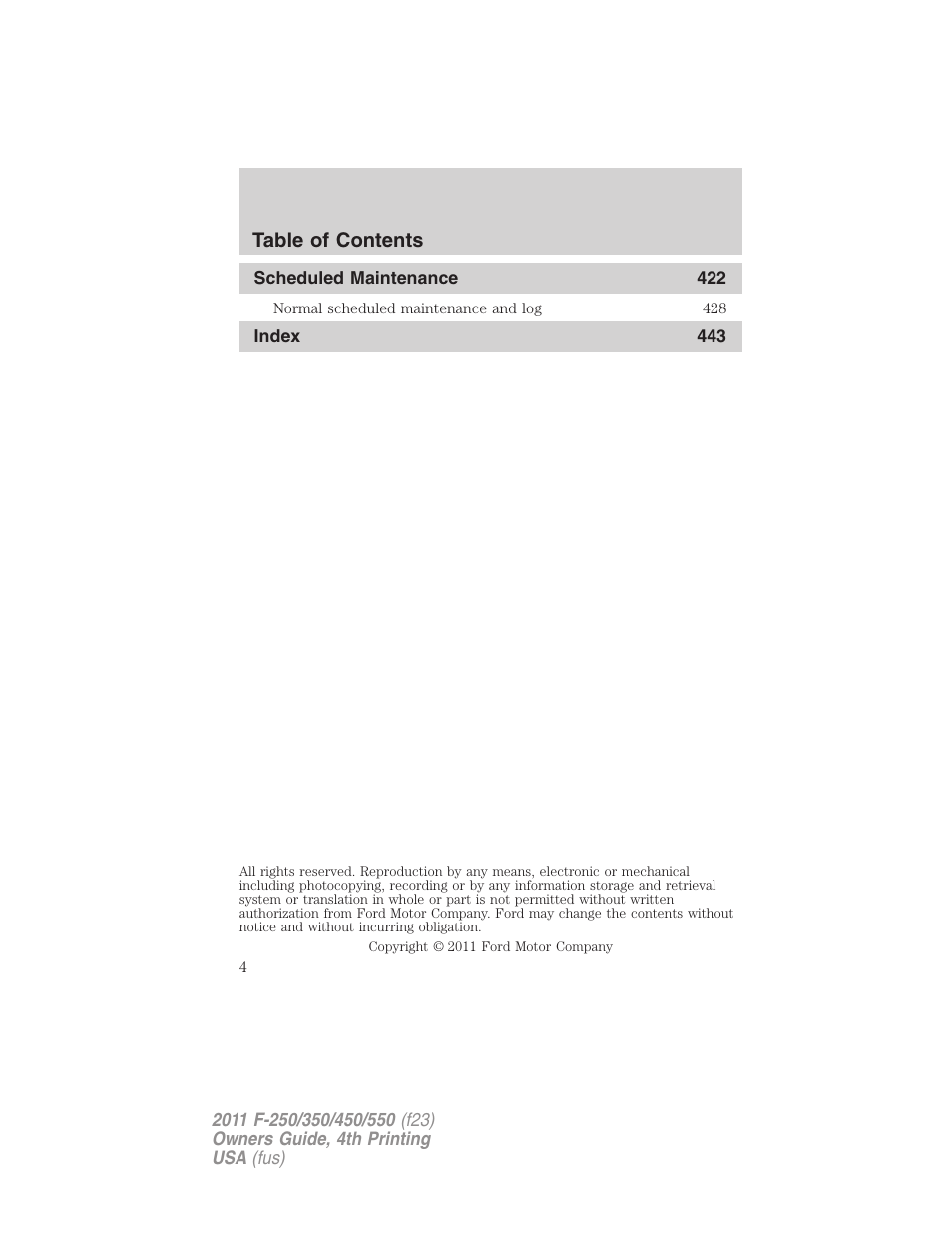 FORD 2011 F-550 v.4 User Manual | Page 4 / 449