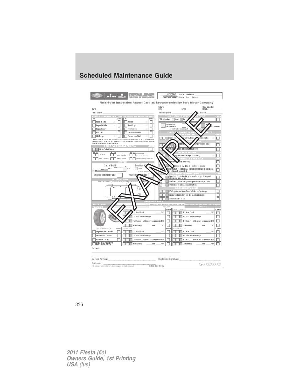 FORD 2011 Fiesta v.1 User Manual | Page 336 / 357